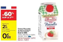 Carrefour Market Elle & vire - crème fleurette de normandie offre