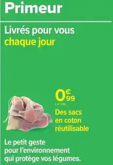Carrefour Market Le petit geste pour l'environnement qui protège vos légumes offre