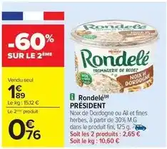 Carrefour Market Président - rondele offre