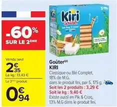 Carrefour Market Kiri - goûter offre