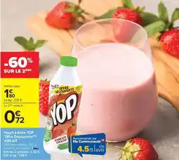 Carrefour Market Yoplait - yaourt à borre yop offre découverte offre