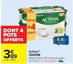 Carrefour Market Danone - activia offre