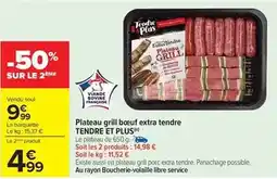 Carrefour Market Tendre et plus - plateau grill bœuf extra tendre offre