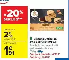 Carrefour Market Carrefour - biscuits delicino extra offre