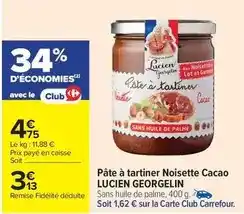Carrefour Market Carrefour - pâte à tartiner noisette cacao offre