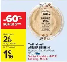 Carrefour Market Tartinables offre