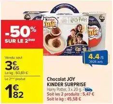 Carrefour Market Kinder - chocolat joy offre