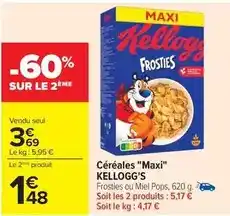 Carrefour Market Kellogg's - céréales maxi offre