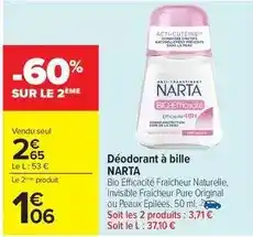 Carrefour Market Narta - déodorant à bille offre