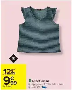 Carrefour Market Tex - t-shirt femme offre