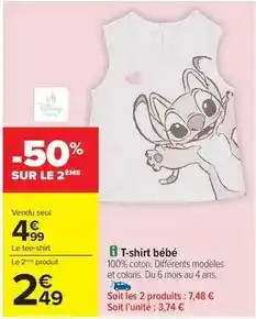 Carrefour Market T-shirt bébé offre