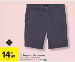 Carrefour Market Tex - bermuda chino homme offre