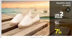 Carrefour Market Tex - espadrille adulte ou enfant offre