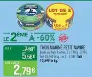 Match Petit navire - thon mariné offre