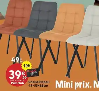 Maxi Bazar Chaise napoli offre