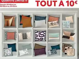 Maxi Bazar Ww - coussin 40x40cm ou 30x50cm ou 45x45cm offre