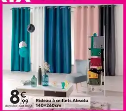Maxi Bazar Rideau à caillets absolu 140x260cm offre