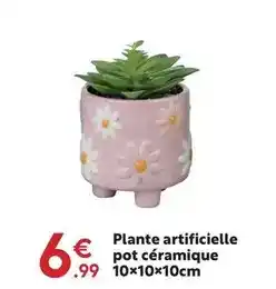 Maxi Bazar Plante artificielle pot céramique offre