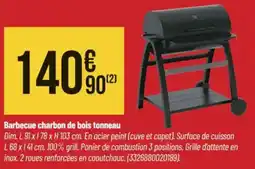 Bricorama Barbecue charbon de bois tonneau offre