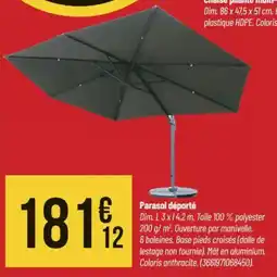 Bricorama Parasol déporté offre