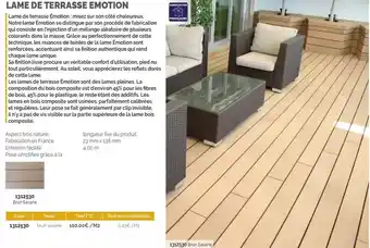 Samse Lame de terrasse emotion offre