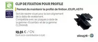Samse Clip de fixation pour profile offre