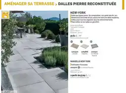 Samse Amênager sa terrasse, dalles pierre reconstituée offre