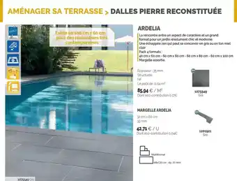 Samse Aménager sa terrasse, dalles pierre reconstituée offre