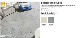 Samse Rustique re-source offre