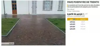 Samse Pave porphyre de trento offre