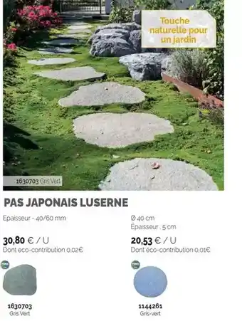 Samse Pas japonais luserne offre