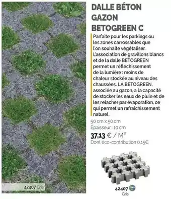 Samse Dalle béton gazon offre