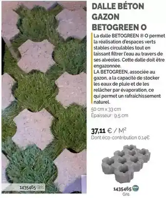 Samse Dalle béton gazon offre