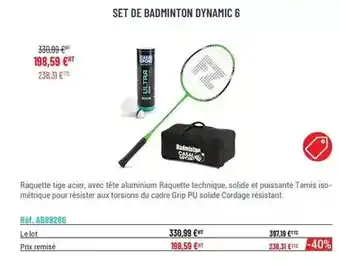 Casal Sport Set de badminton dynamic 6 offre