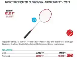 Casal Sport Lot de 20 de raquette de badminton offre