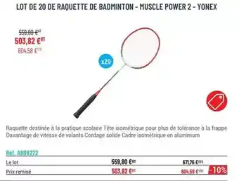 Casal Sport Lot de 20 de raquette de badminton offre