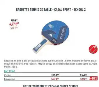 Casal Sport Raquette tennis de table offre