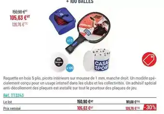 Casal Sport Raquette en bois offre