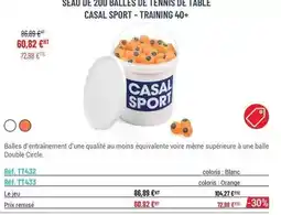 Casal Sport Seau de zou balles de tennis de table offre