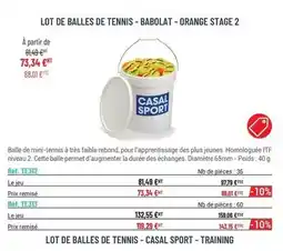 Casal Sport Lot de balles de tennis offre