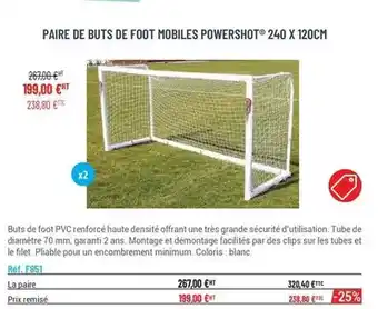 Casal Sport Paire de buts de foot mobiles powershot offre