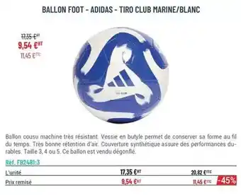 Casal Sport Adidas - ballon foot offre