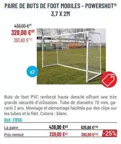 Casal Sport Paire de buts de foot mobiles - powershot offre