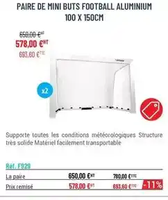 Casal Sport Paire de mini buts football aluminium offre