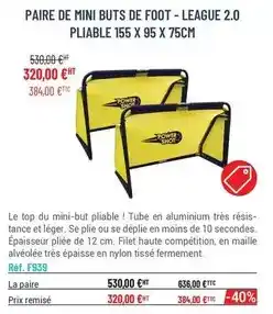 Casal Sport Maille - paire de mini buts de foot - league 2.0 pliable offre