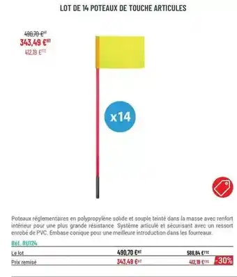 Casal Sport Poteaux référentmentaires en polypropyllants offre