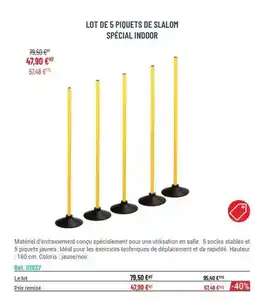 Casal Sport Lot de 5 piquets de slalom spécial indoor offre