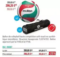 Casal Sport Molten - ballon de volleyball haute competition soft-touch en synthè-tique microfibres offre