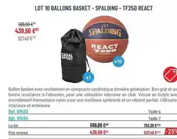 Casal Sport Spalding - ballon basket aver revêtement en composite synthétique démière offre