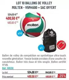 Casal Sport Molten - v5m4500 + sac offert offre
